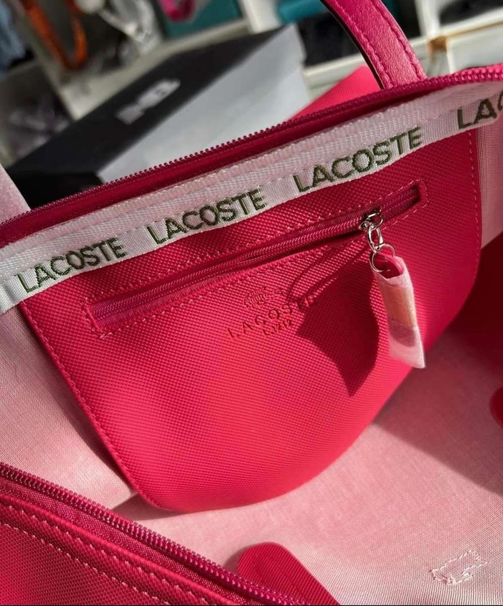 Lacoste Women pink tote bag