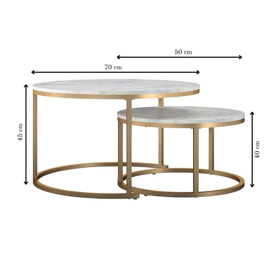 Nesting 2 piece coffee table