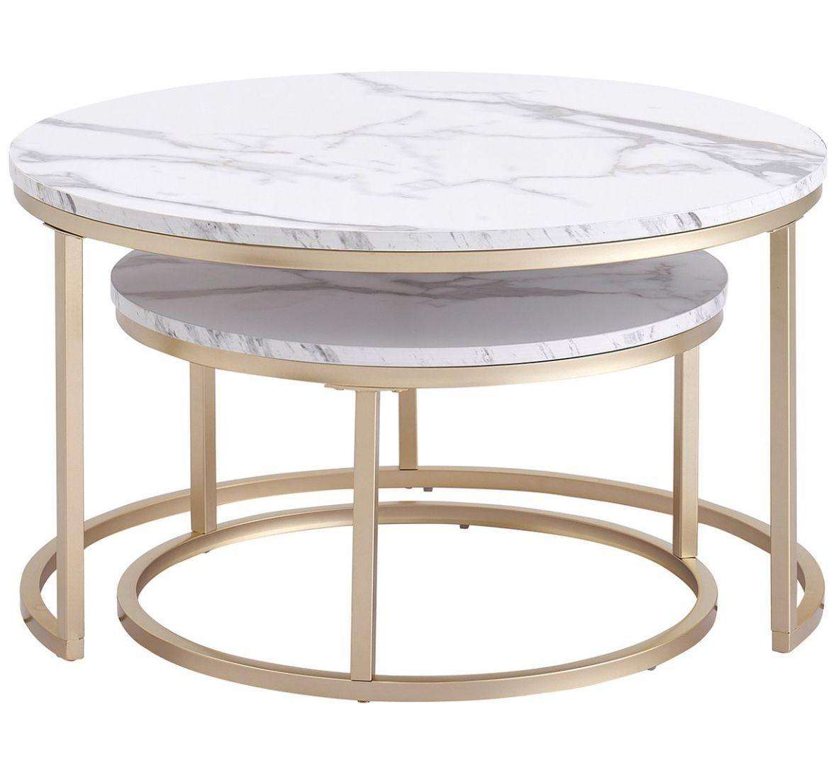 Nesting 2 piece coffee table