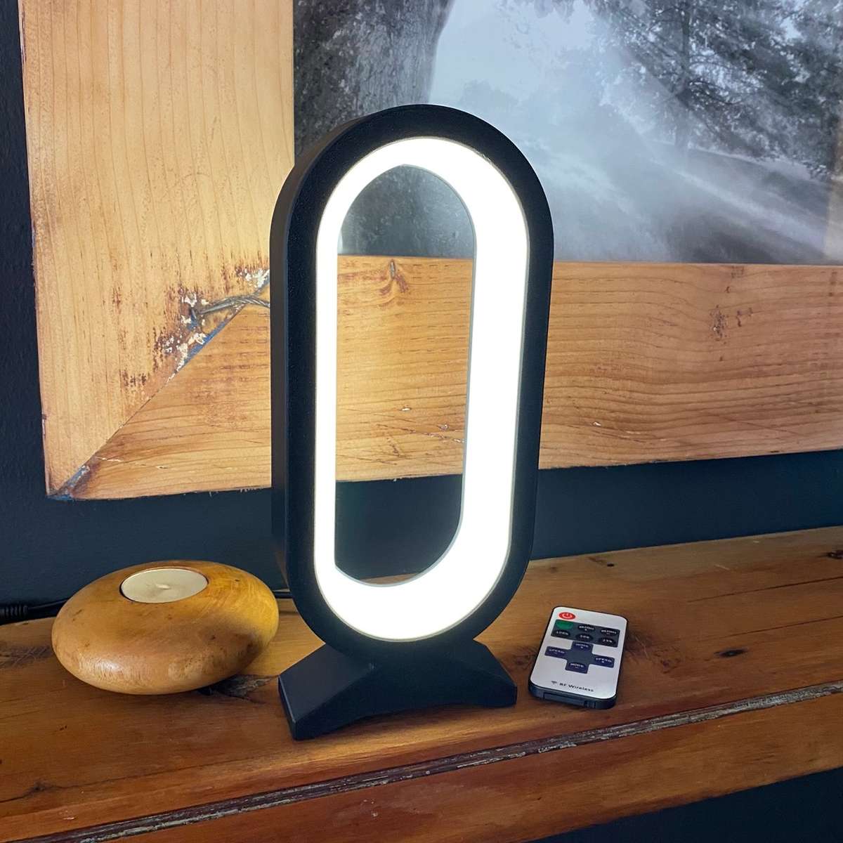 Modern Light / Desk Lamp with RF Remote - Black
