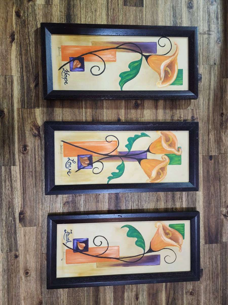 Floral Vintage painting Set of 3
