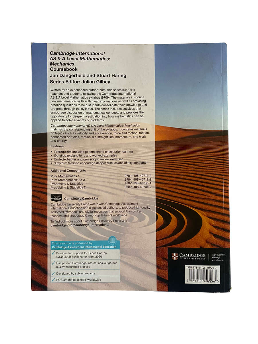 Cambridge International AS & A Level Mathematics: Mechanics Coursebook