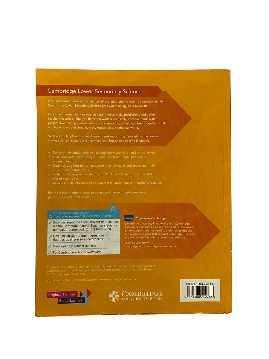 Cambridge Lower Secondary Science Learner's Book 7 with Digital Access (1 Year)
