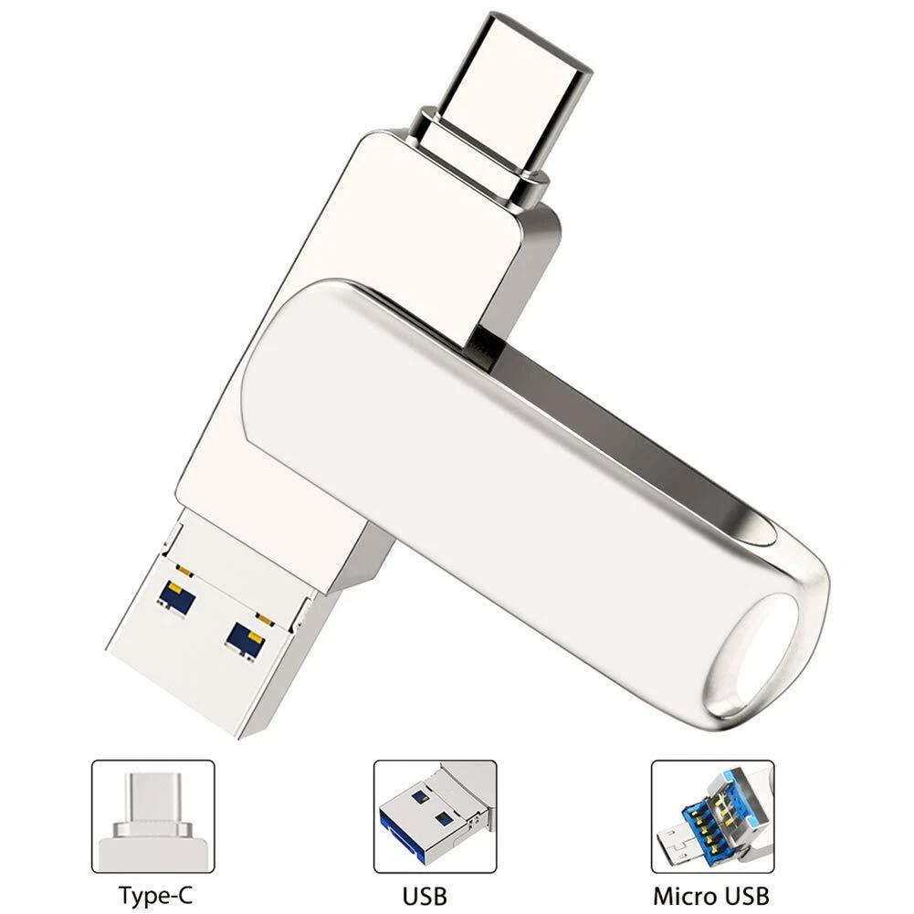 2TB Type-C Micro USB 3.0 Flash Drive Memory Stick For Android Samsung HUAWEI