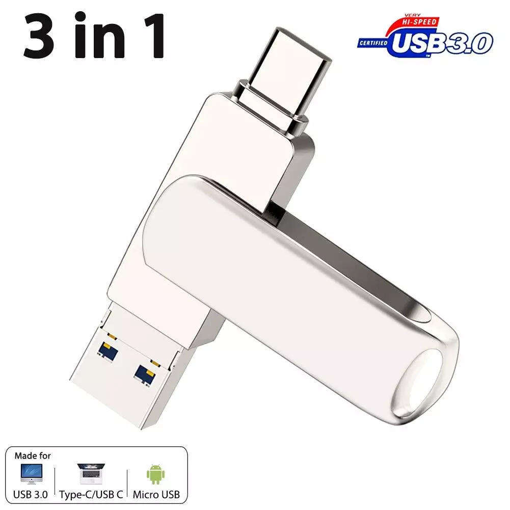 2TB Type-C Micro USB 3.0 Flash Drive Memory Stick For Android Samsung HUAWEI