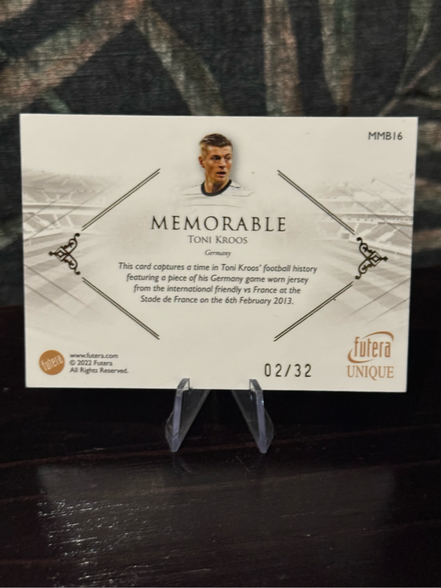 2022 Futera Unique - Toni Kroos Memorable 02/32 - 4 Patch Game Used