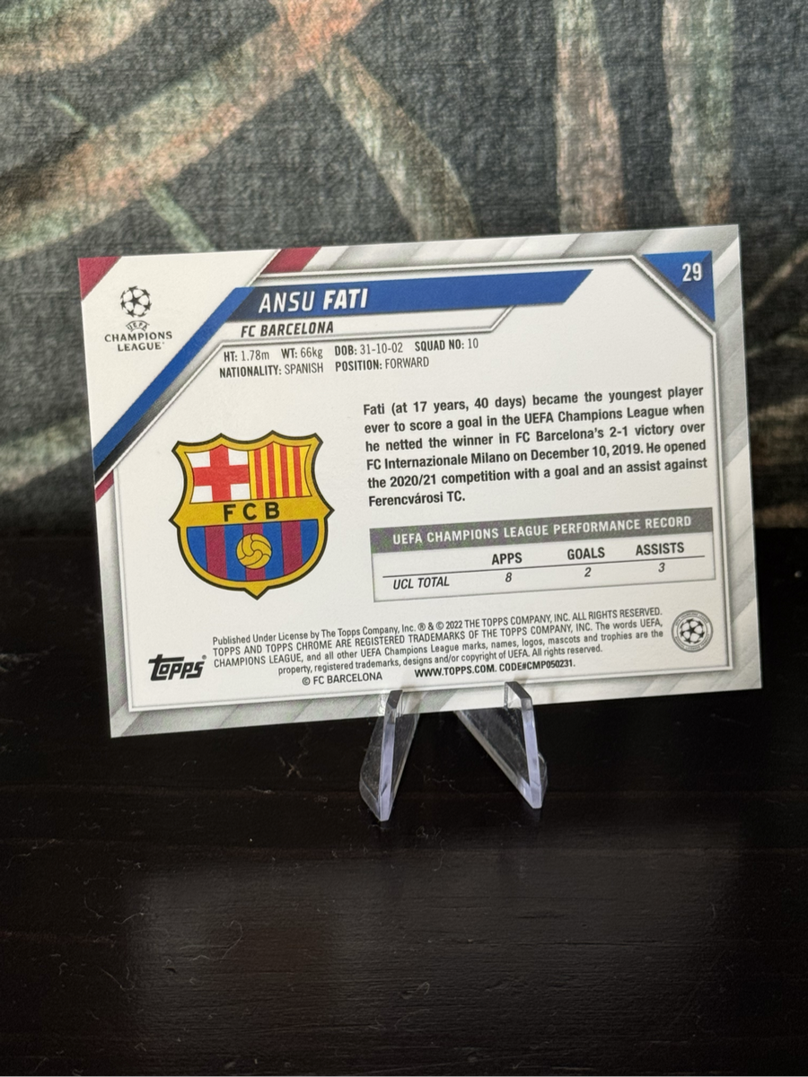 2022 Topps Chrome - Ansu Fati - Barcelona