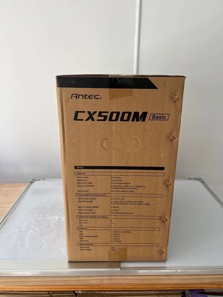 Antec CX500M Basic ATX Mid-Tower Gaming Chassis, Black