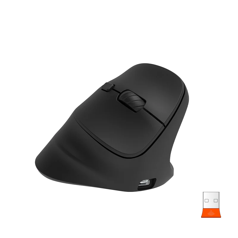 Meetion Wireless Ergonomic Vertical Mouse - Right-handed, RGB, Bluetooth