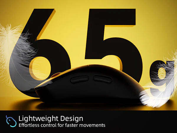 Meetion Lightweight Wireless Gaming Mouse - Bluetooth, 65g, 12800 DPI