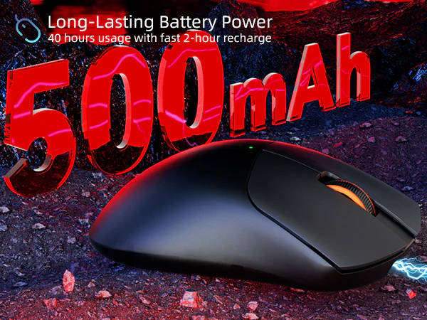 Meetion Lightweight Wireless Gaming Mouse - Bluetooth, 65g, 12800 DPI
