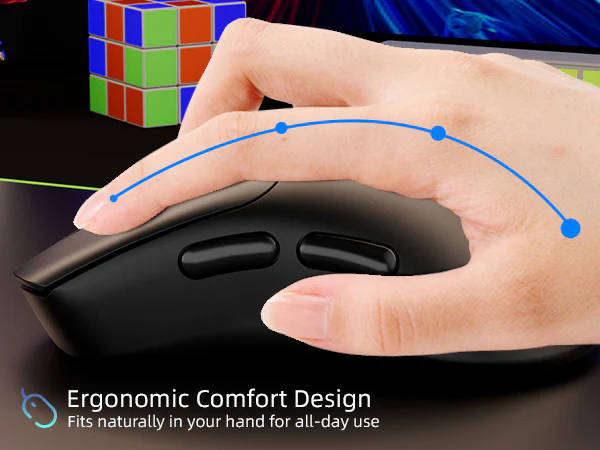 Meetion Lightweight Wireless Gaming Mouse - Bluetooth, 65g, 12800 DPI