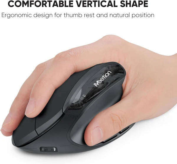 Meetion Wireless Ergonomic Keyboard and Mouse Combo - Split Keyboard Design