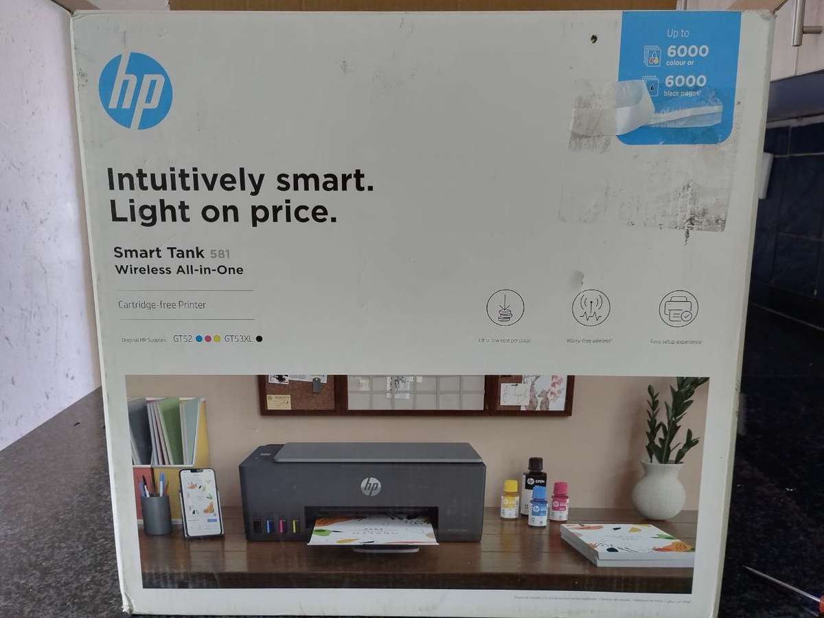 HP Smart Tank 581 All-in-One Printer | A Grade (Open Box) | Print, Scan & Copy