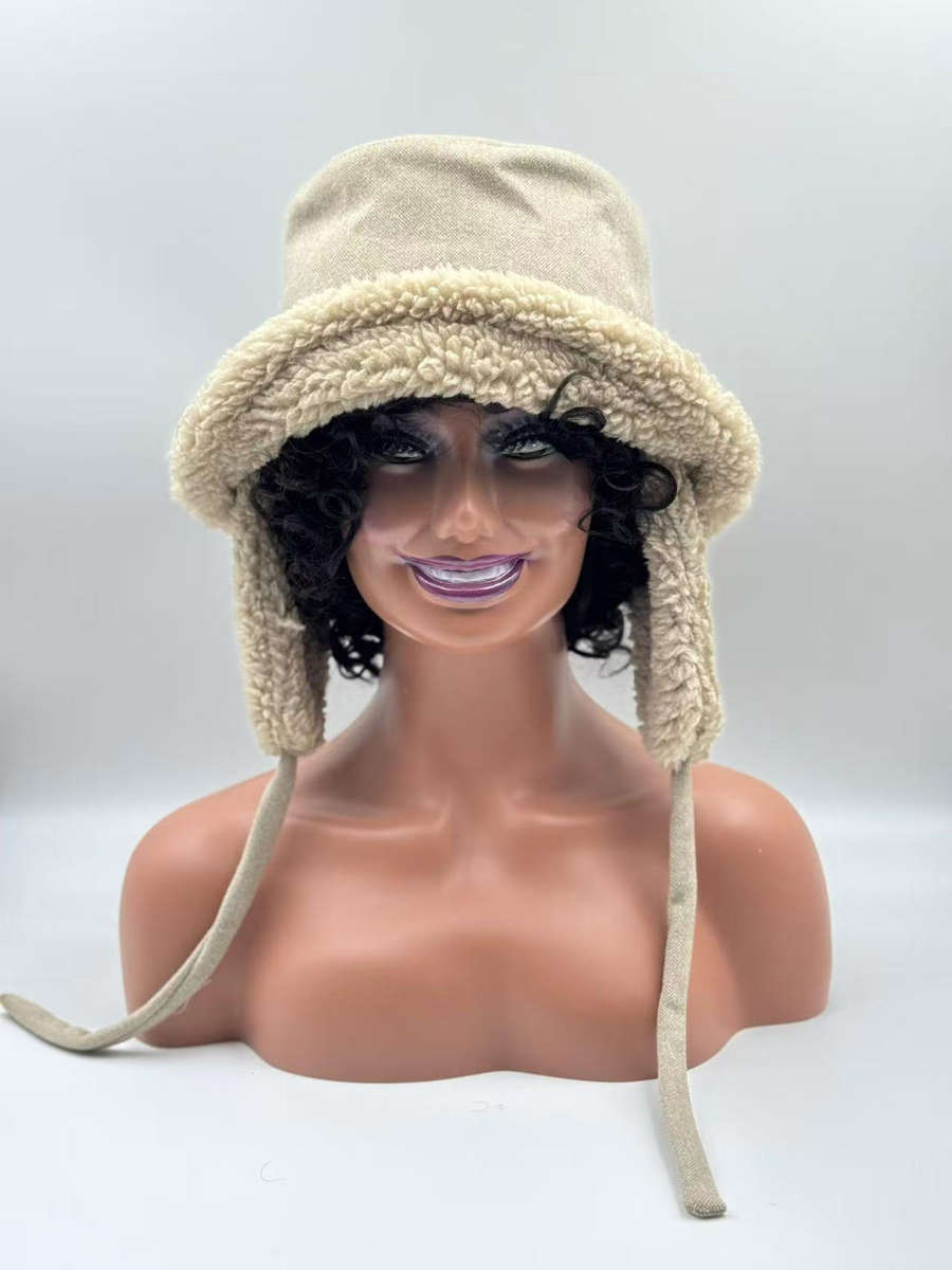Bucket Sherpa Fleece Earflap Winter Hat