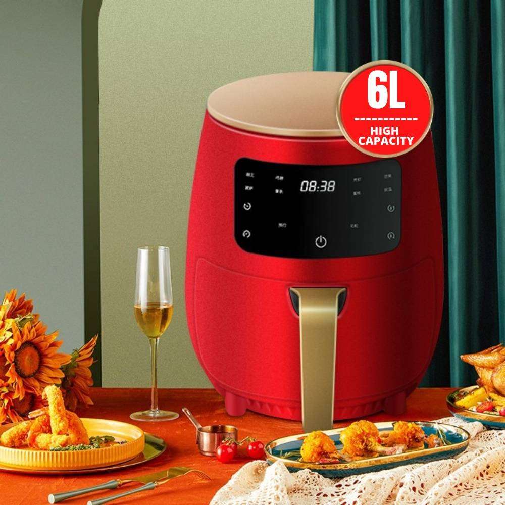 6L silver crest red airfryer