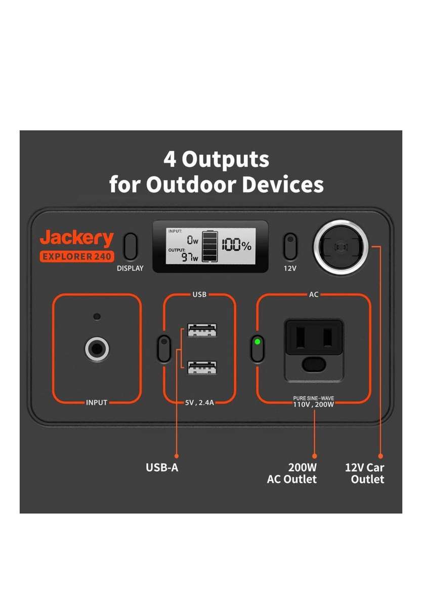 Jackery Explorer 250 Portable Power Station (250Wh)