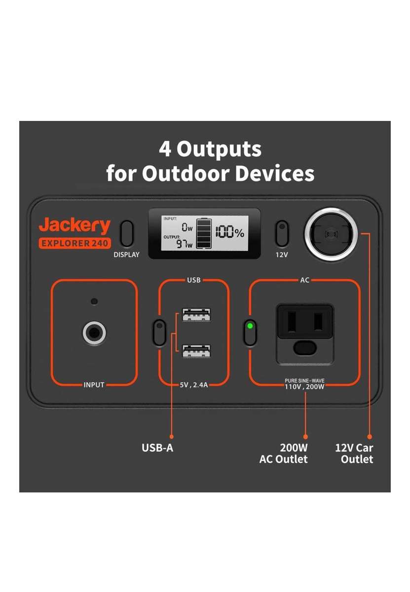 Jackery Explorer 250 Portable Power Station (250Wh)