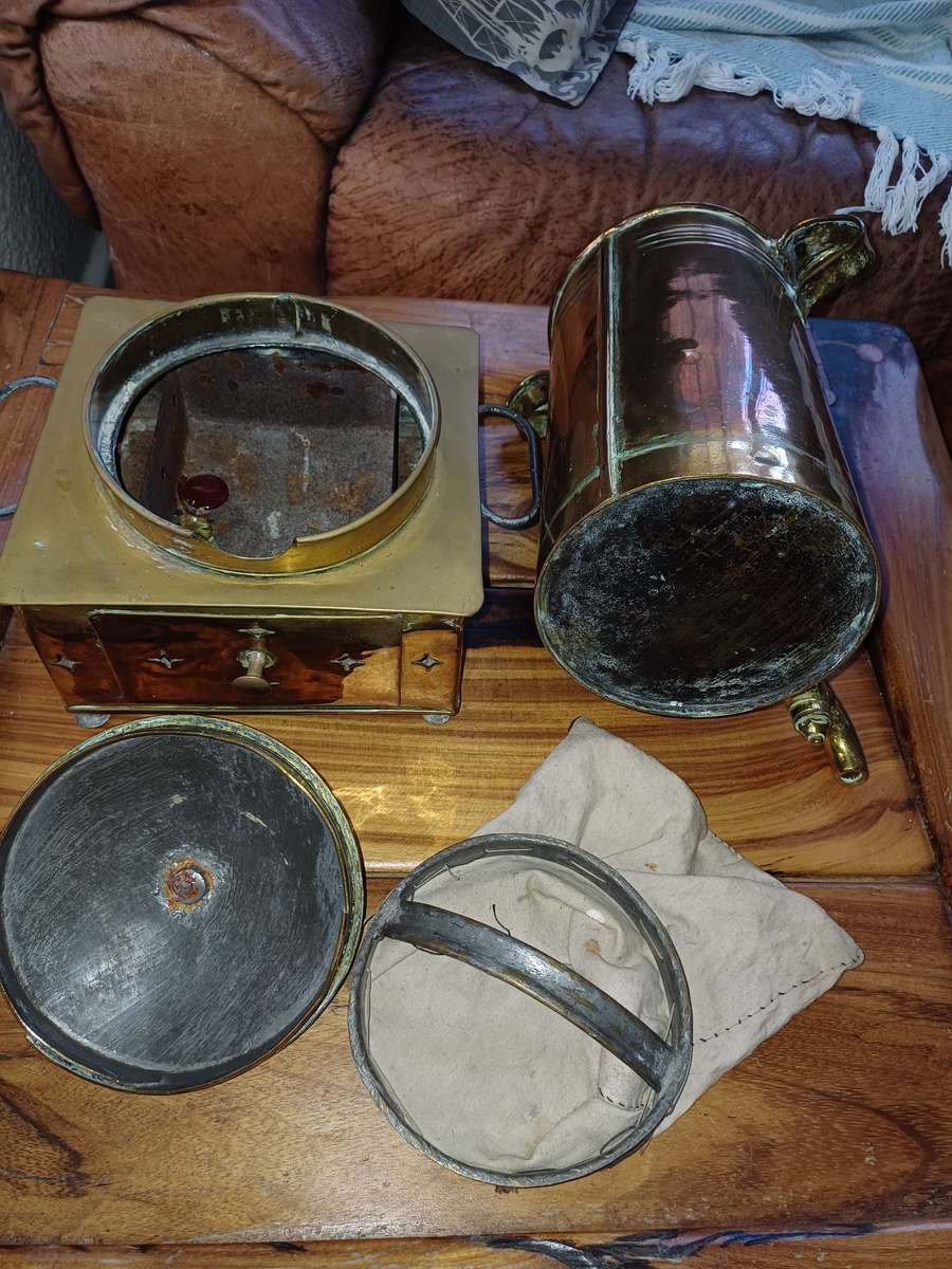 Antique copper filter coffee maker/Old Cape Coffee Konfoor