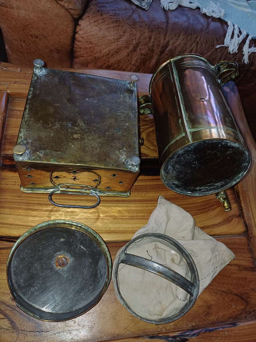 Antique copper filter coffee maker/Old Cape Coffee Konfoor