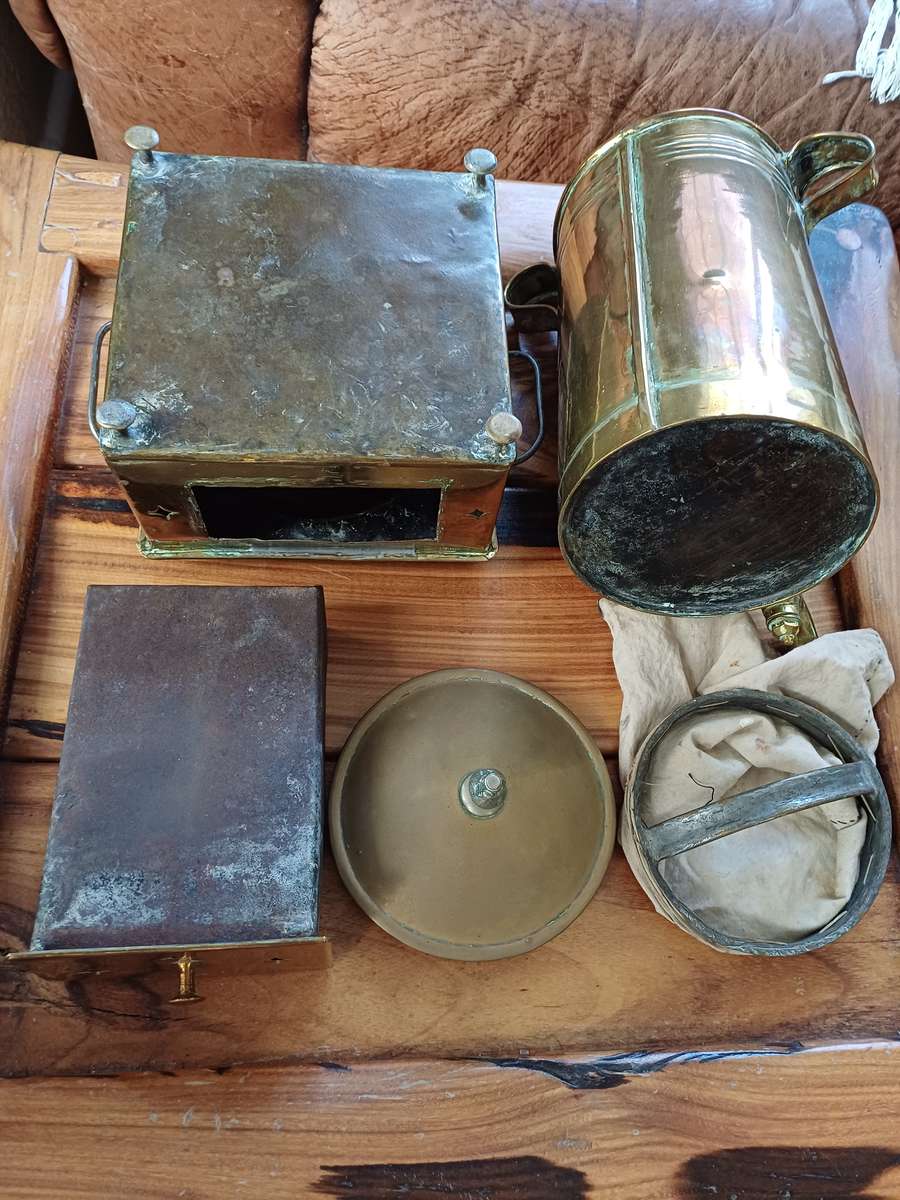 Antique copper filter coffee maker/Old Cape Coffee Konfoor