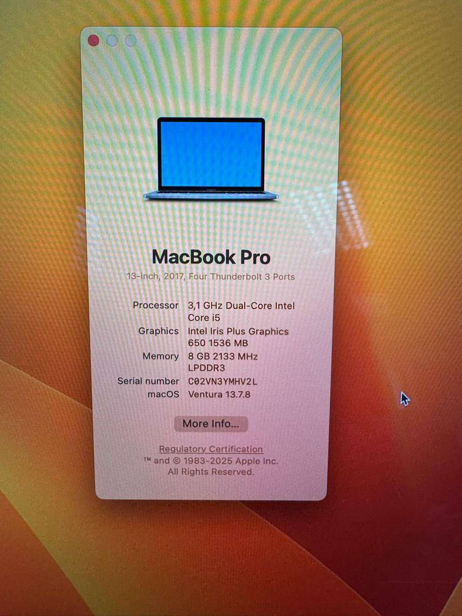 Macbook Pro 13' 2017