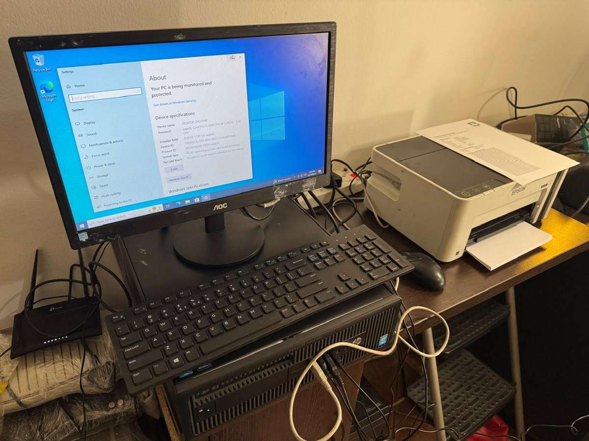 HP EliteDesk 880 G1 (Complete Desktop + Printer)