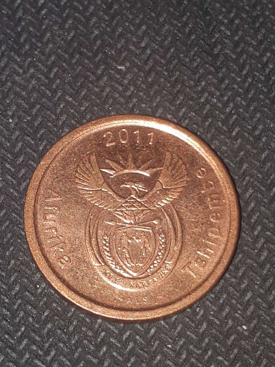 2011 5 cent coin from south africa