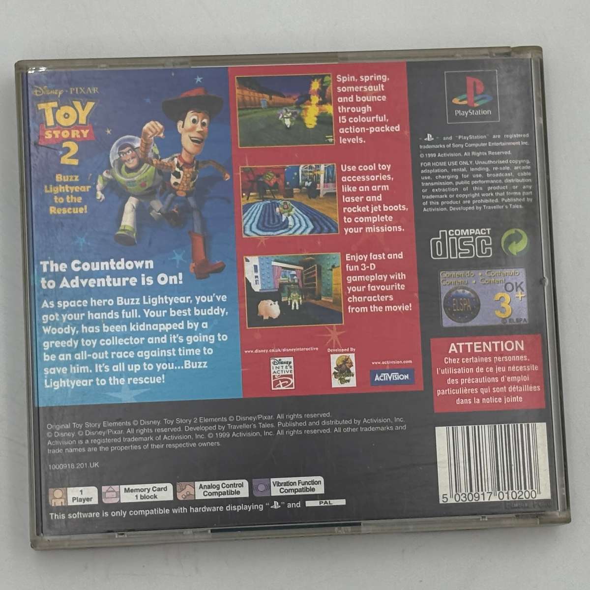 Disney/Pixar's Toy Story 2: Buzz Lightyear To The Rescue (PS1)
