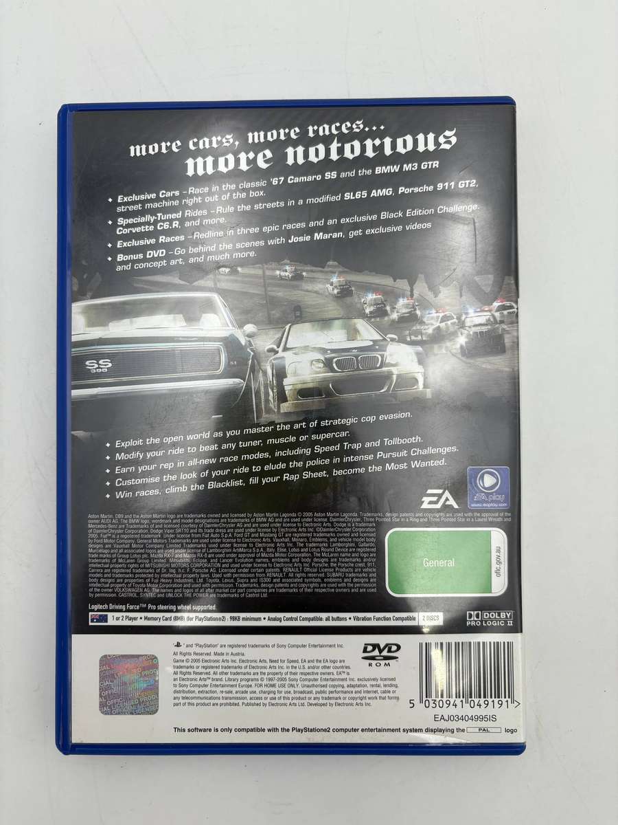 Need for Speed: Most Wanted  Black Edition (PS2)