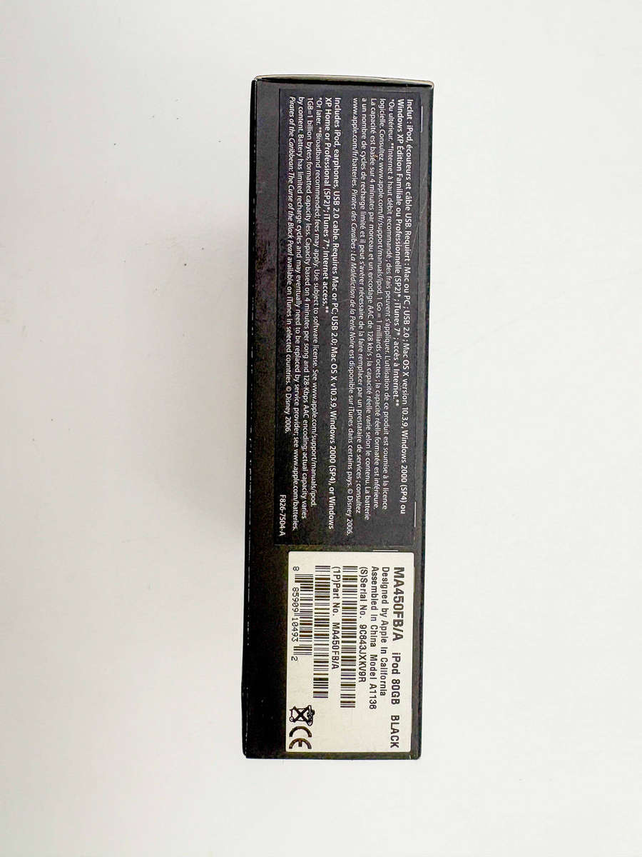 Apple iPod Video  80GB (5th Gen Enhanced, Black)  Model MA450FB/A