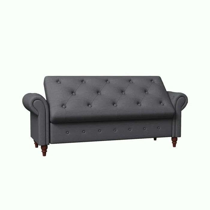 Queen size velvet Flip Top Storage Bench with storage box