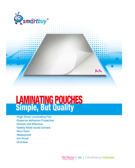 A4 Laminating Pouches 150 Micron (100 Sheets)