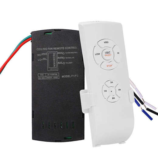 Universal Ceiling Fan Lamp Remote Control Kit 85-265V Timing Wireless Control Switch Adjusted Wind