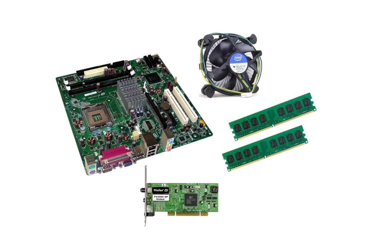 Intel D945GCNL Motherboard with CPU, fan and RAM