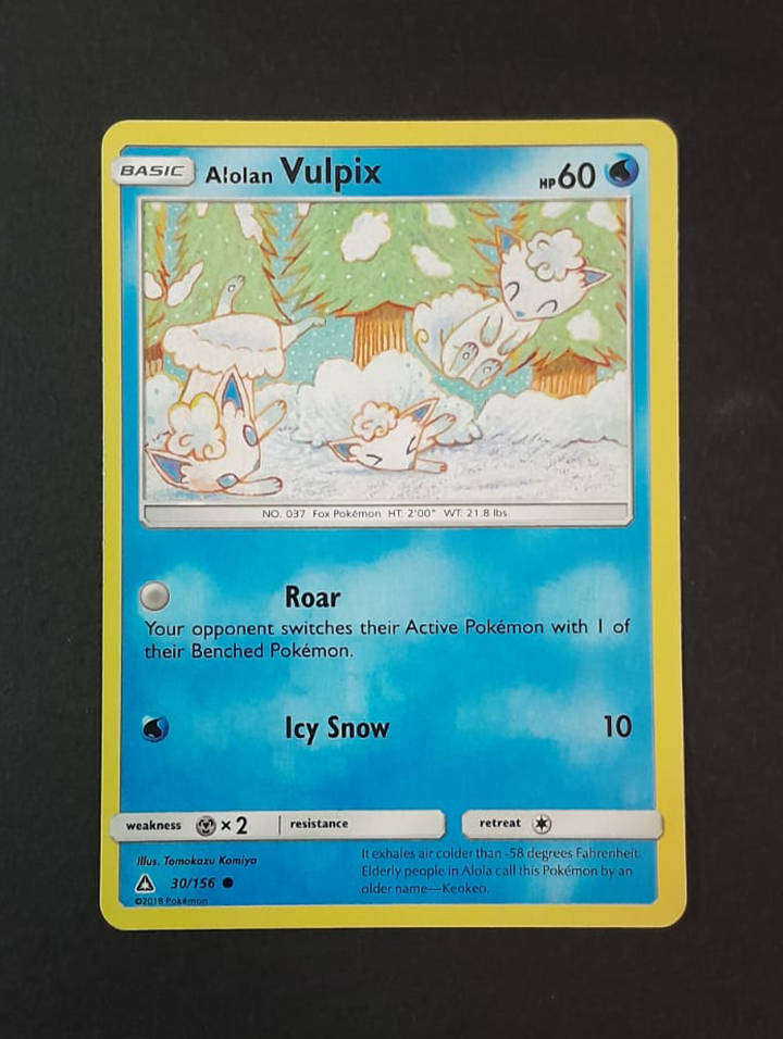 Pokemon Card Alolan Vulpix 30/156 Ultra Prism