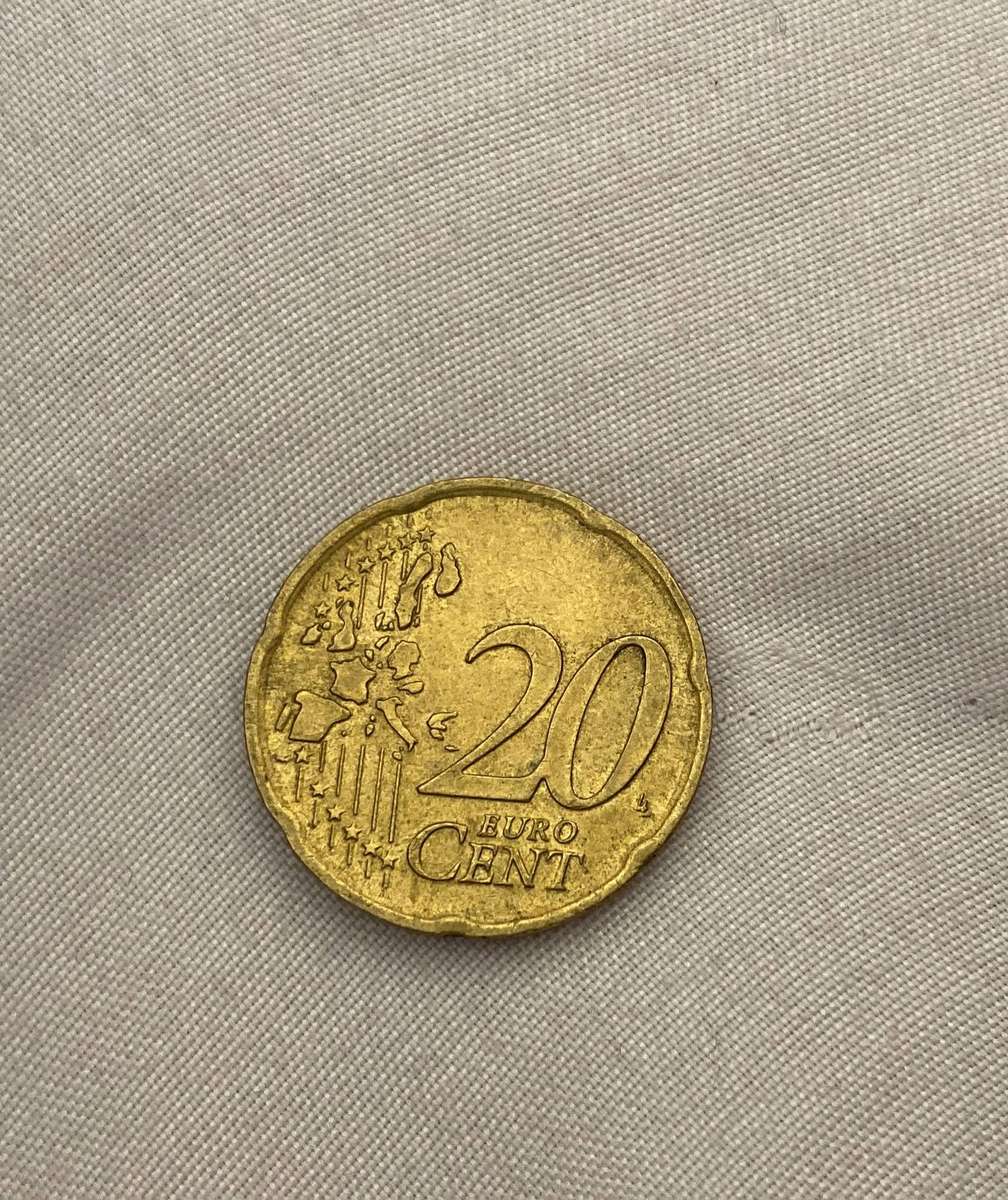 Rare 20 Euro Cent Coin 2002 Italy - Boccionis sculpture Collectible Gift