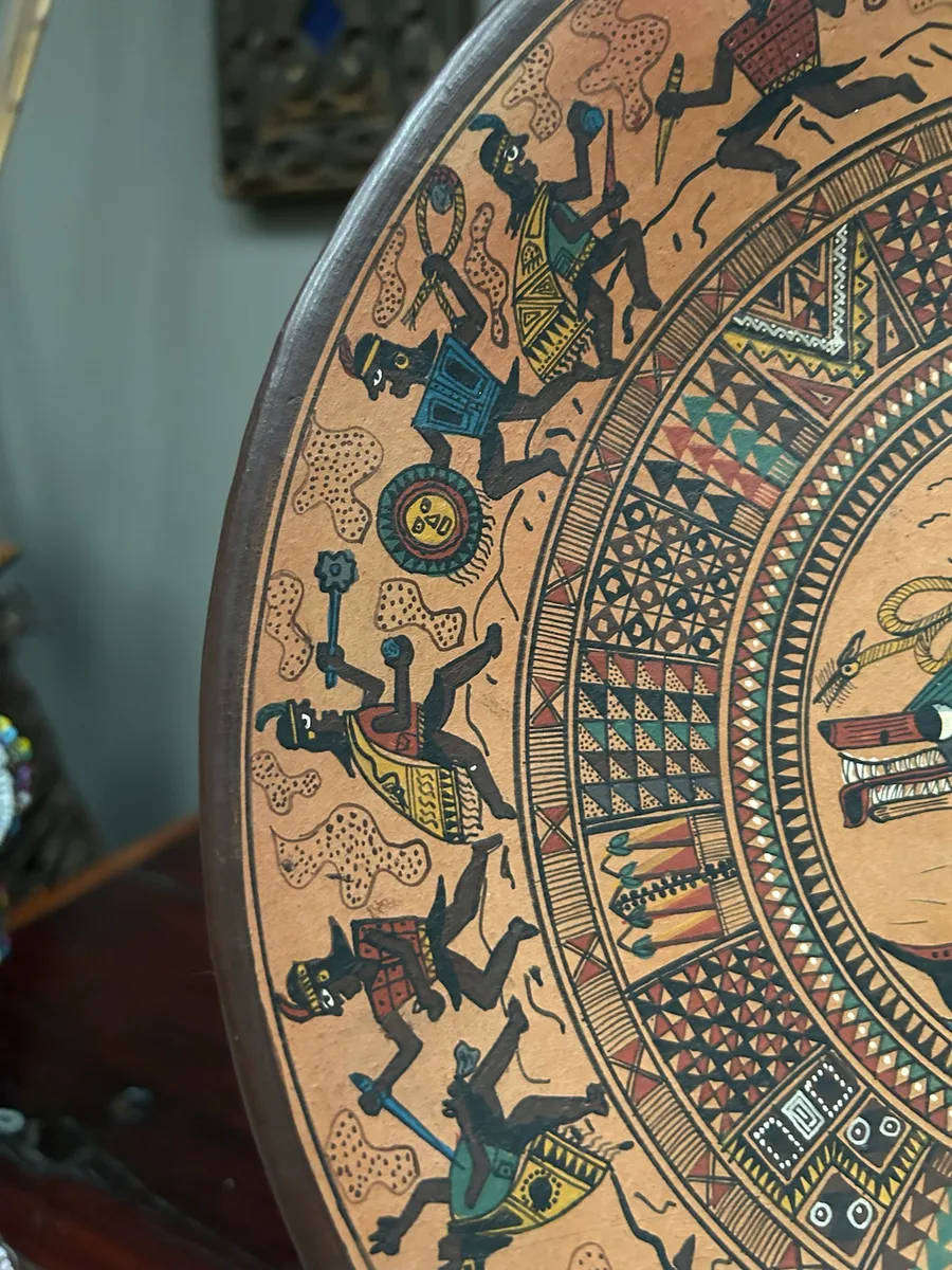 Mayan/Aztec Inspired Clay Decorative Plate