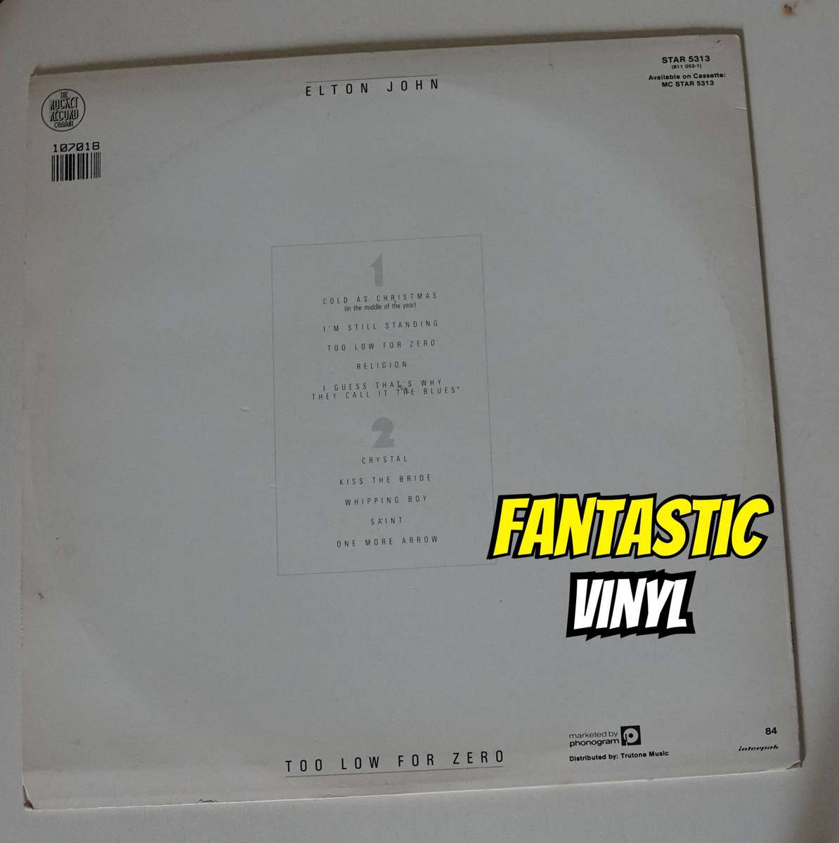 Elton John - Too Low For Zero LP Vinyl Record