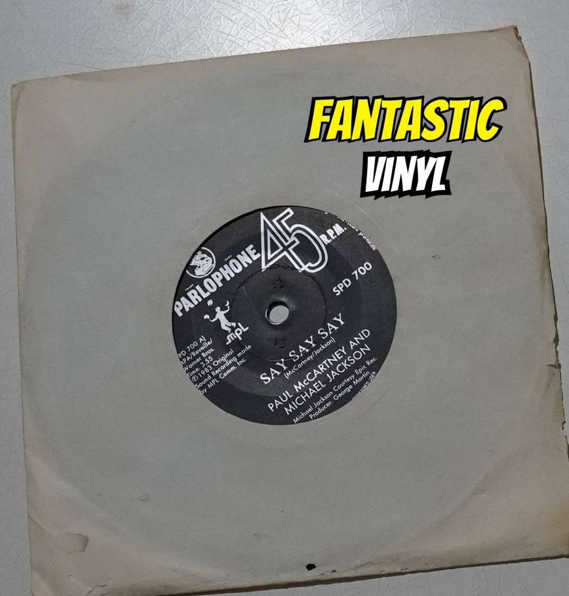Paul McCartney & Michael Jackson  Say Say Say  - Vinyl 7" Single VG