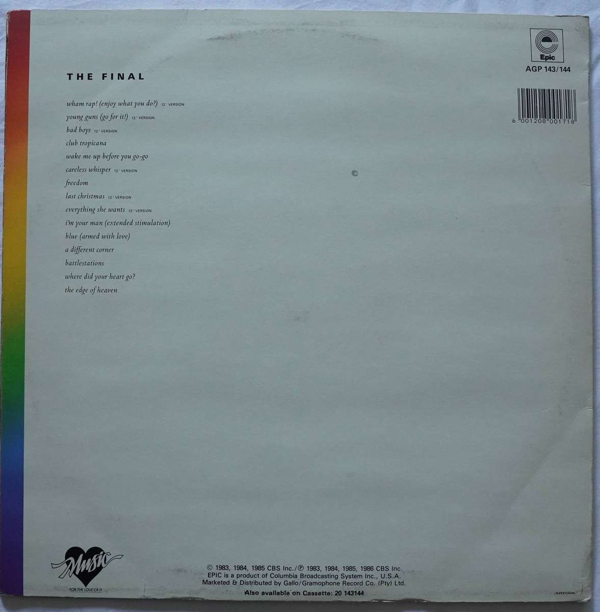 WHAM - The Final 2 x Vinyl LP - VG+