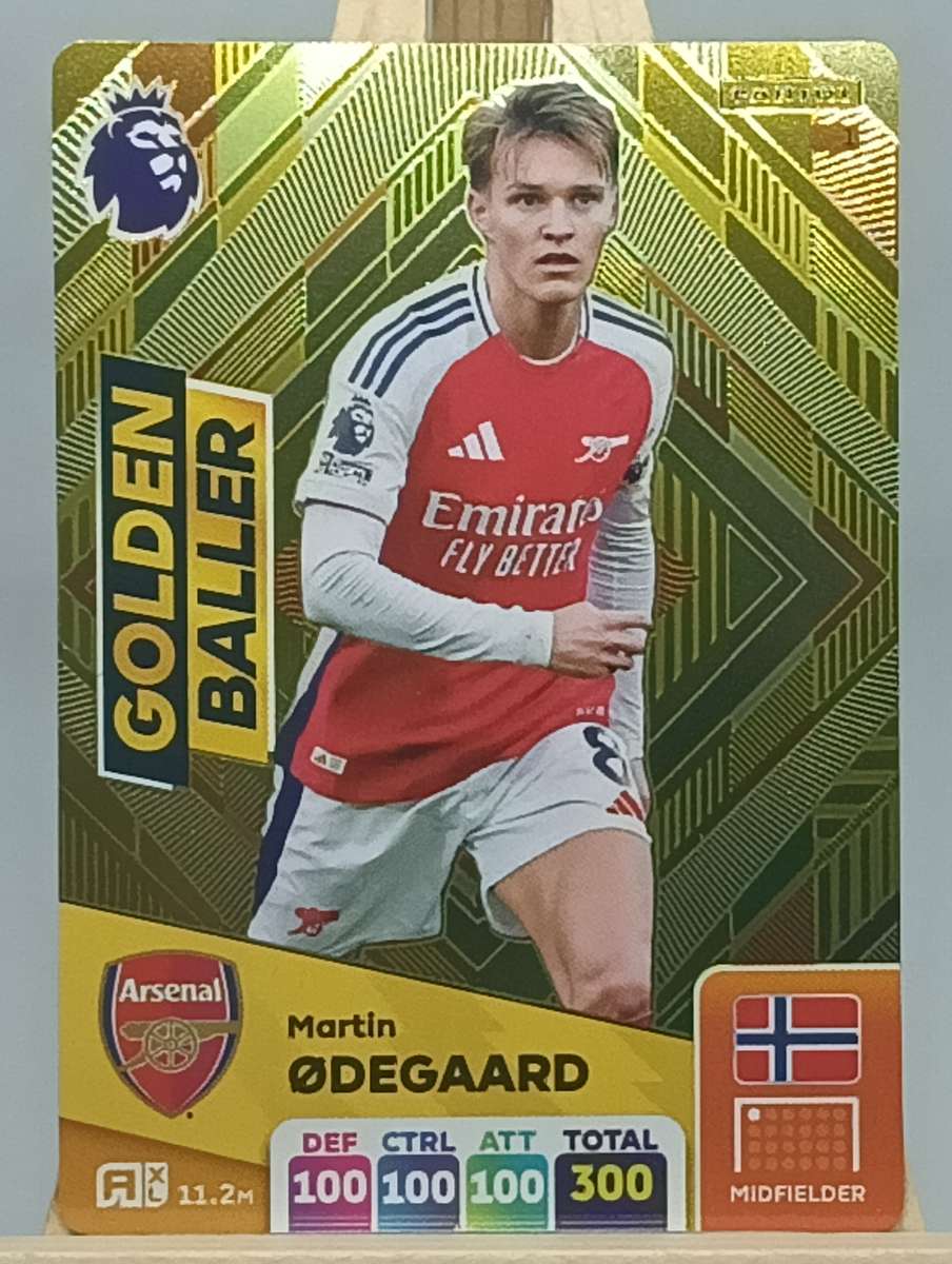 MARTIN ODEGAARD- PANINI- ENGLISH PREMIER LEAGUE 2024/25- GOLDEN BALLER- FOIL #1
