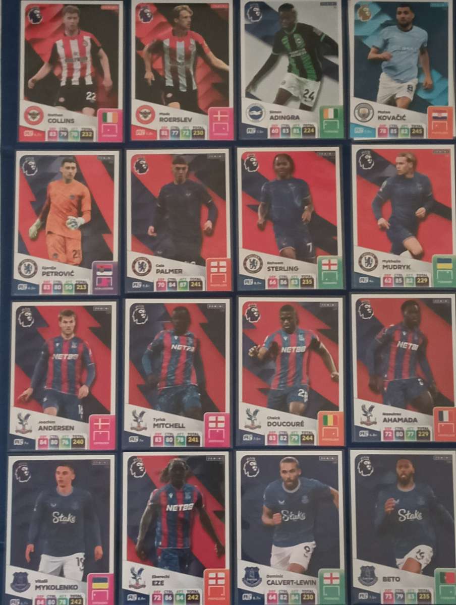 2024/25- PANINI- ADRENALYN XL- PREMIER LEAGUE- LOT - 83 BASE CARDS
