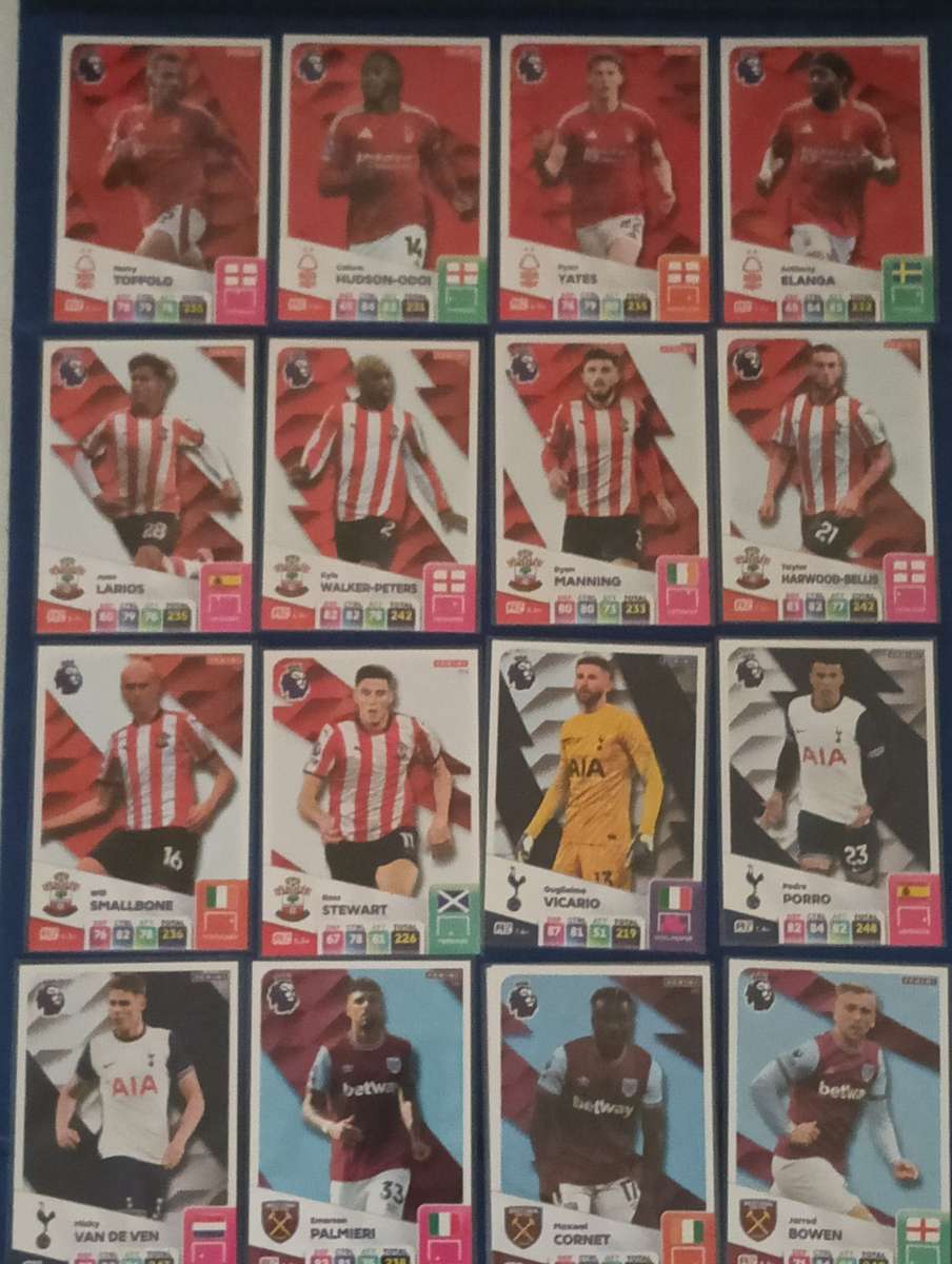 2024/25- PANINI- ADRENALYN XL- PREMIER LEAGUE- LOT - 83 BASE CARDS