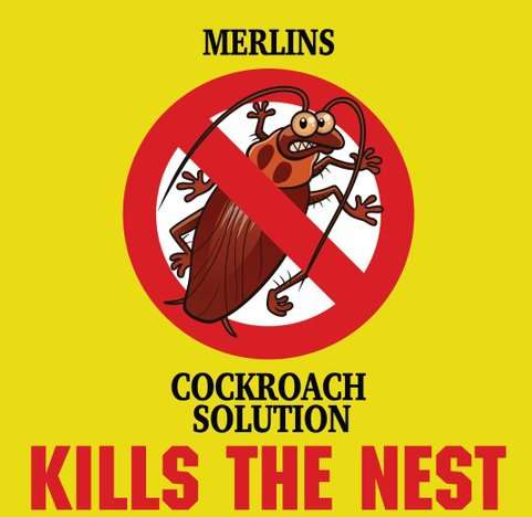 Merlins cockroach syringe 9mg x6 covers 3 bed/lounge/kitchen
