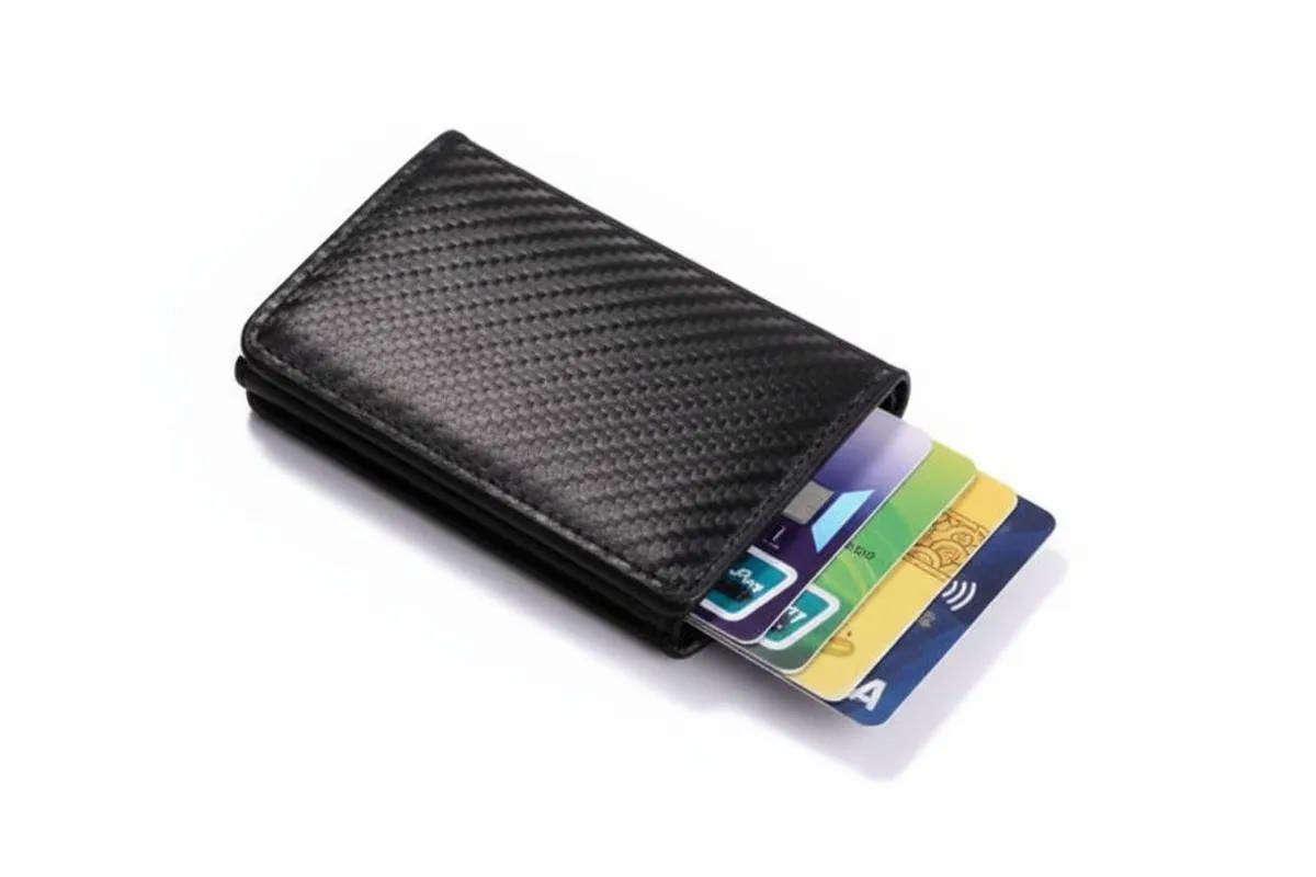 Slim RFID-Protected Carbon Fiber Wallet