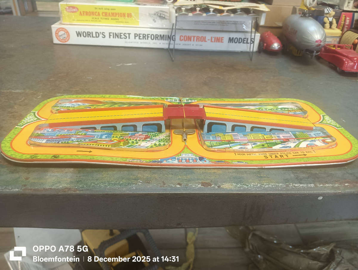 Antique Technofix Mechanical Tin Highway