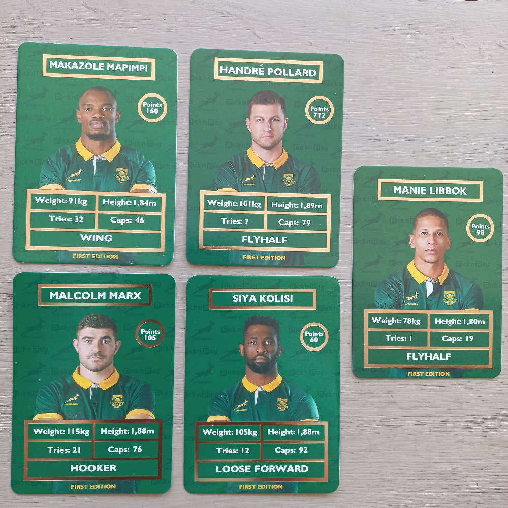 Pick n Pay Springbok Rugby Cards  Set of 5#1