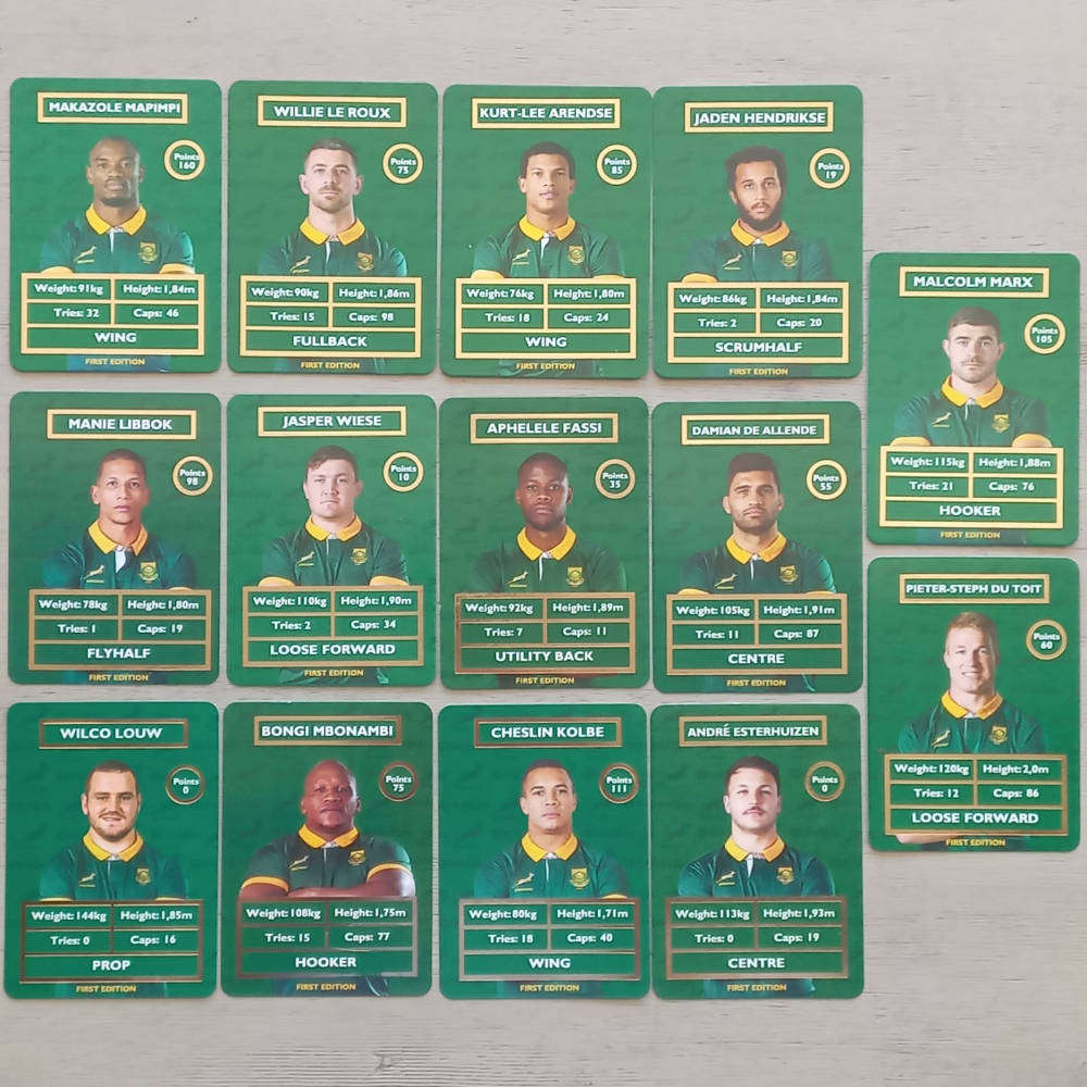 SET OF 14 SPRINGBOK CARDS (PICK N PAY)