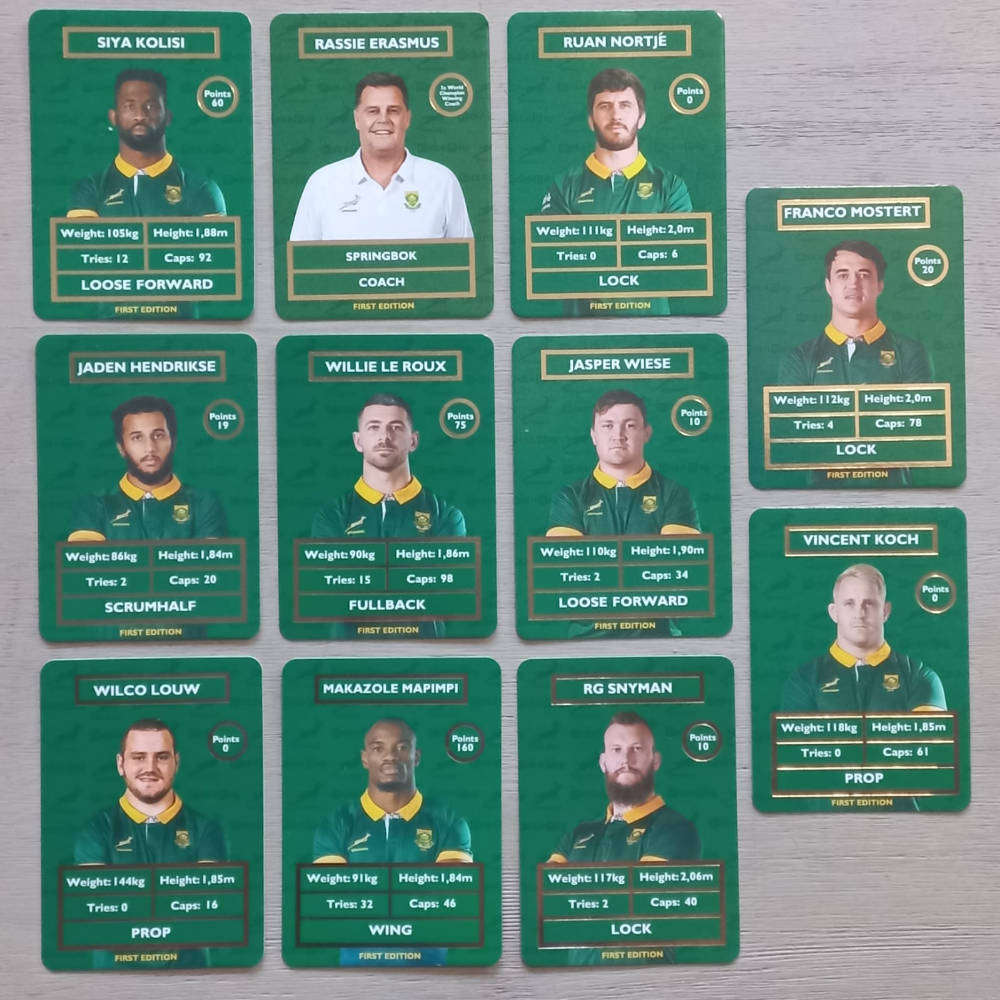 Pick 6 of 11 Rugby Cards (PICK & PAY)